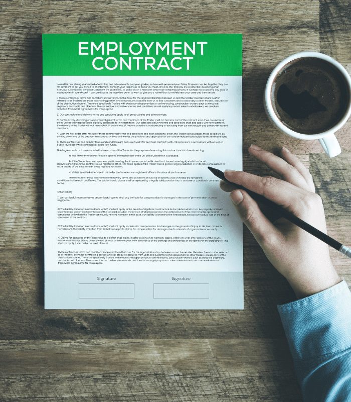 part time employment contract